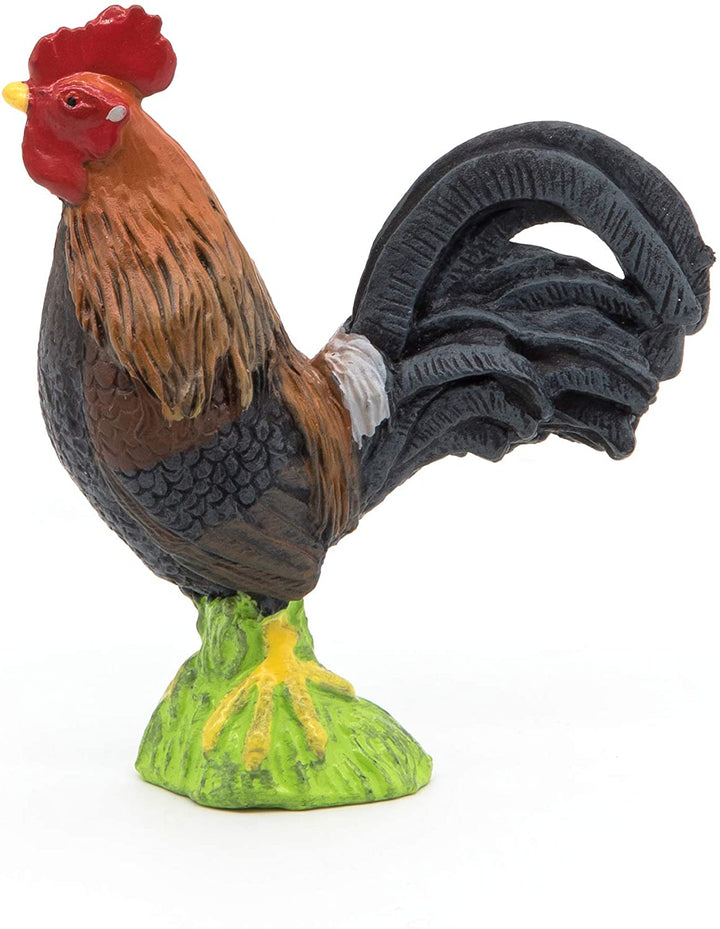 Figura Animales Gallo Galo Pintada a Mano