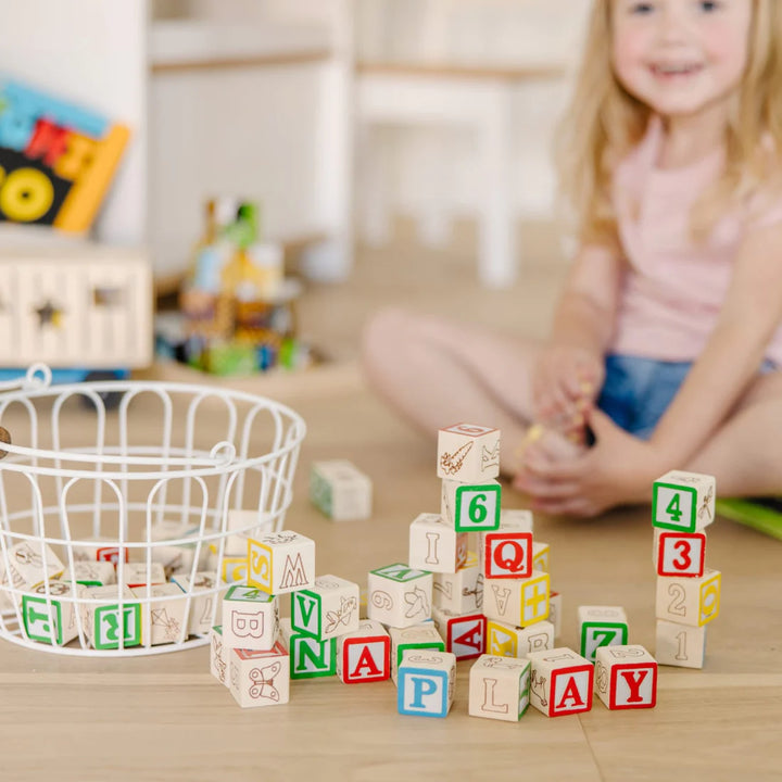 Cubos Abc 123 Didacticos En Madera