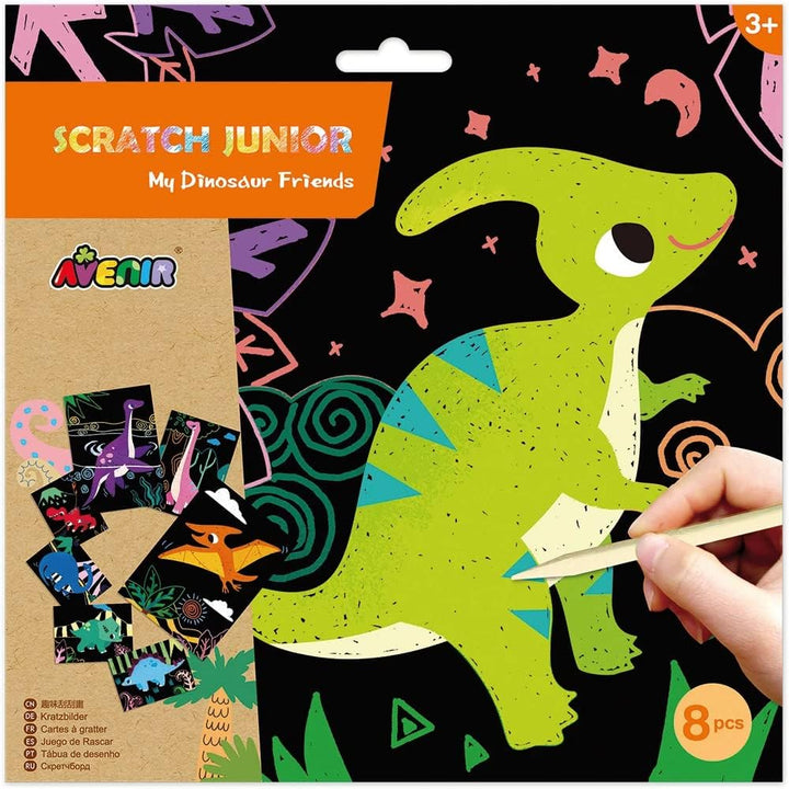 Set De Arte y Manualidades Para Raspar Dinosaurios