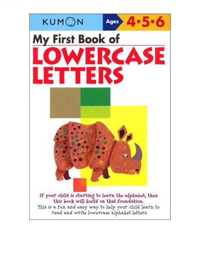 Libro Kumon My First Book of Lowercase Letters para niños
