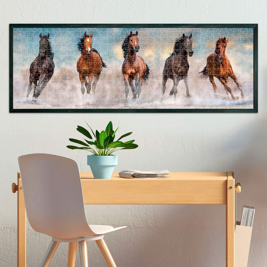 Rompecabezas 1000 Piezas Caballos Panoramico