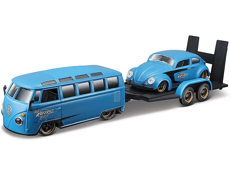 Carros Coleccion Volkswagen Van Samba/Beetle Escala 1/24