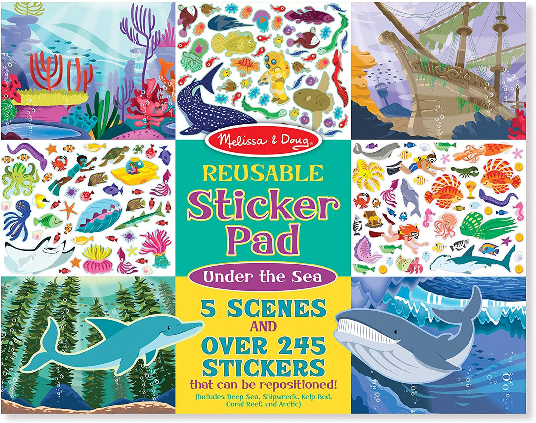 Stickers Reutilizables Animales Del Mar