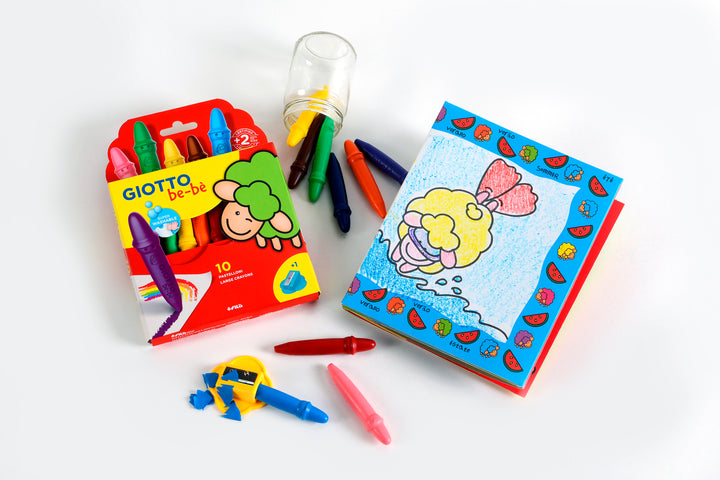 Caja 10 Crayolas Giotto Bebe Arte