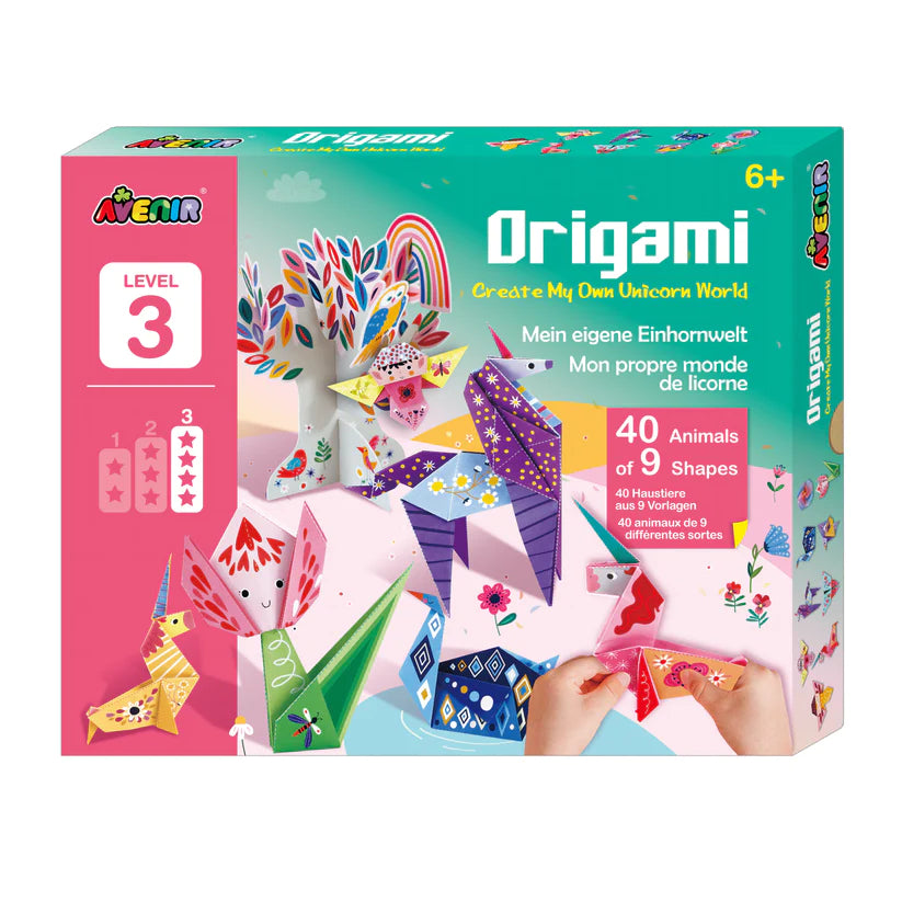 Set De Arte Y Manualidades Origami Unicornios Lv3