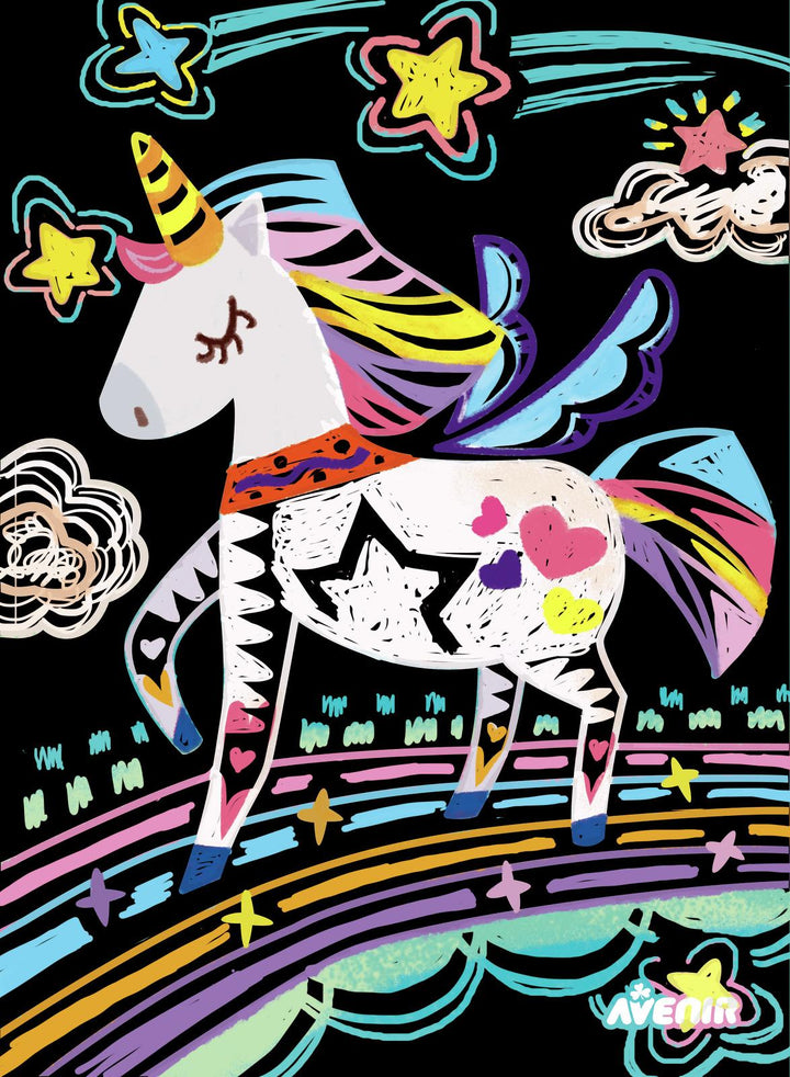 Set De Arte y Manualidades Para Raspar Unicornio