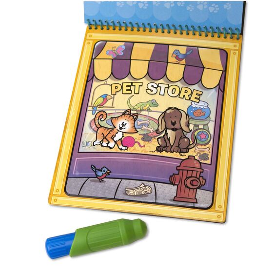 Libro De Actividades Pinta Con Agua Mascotas
