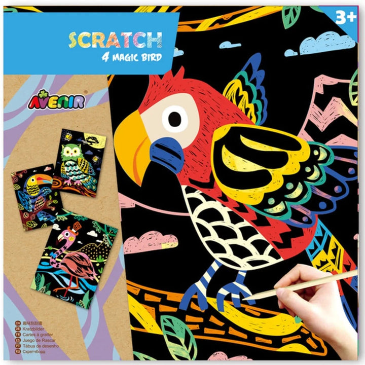 Set De Arte y Manualidades Para Raspar Aves