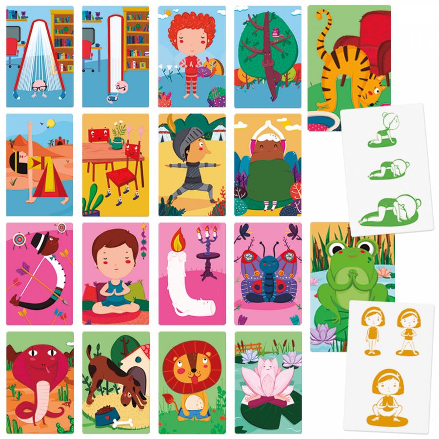 Juego Tarjetas Didácticas De Yoga Para Niños