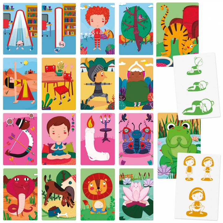 Juego Tarjetas Didácticas De Yoga Para Niños