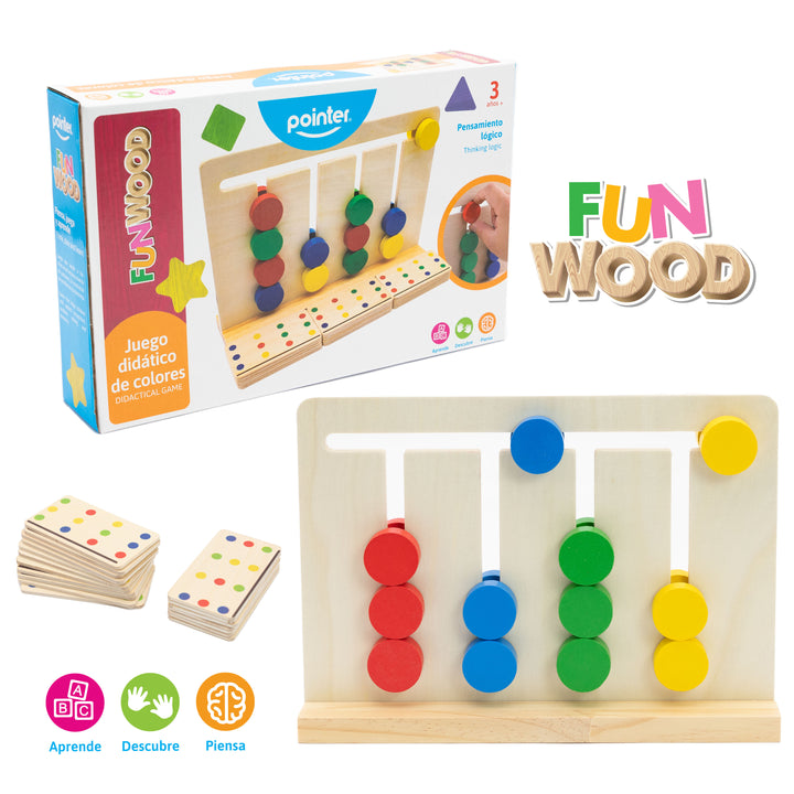 Juego Montessori Patron De Colores En Madera
