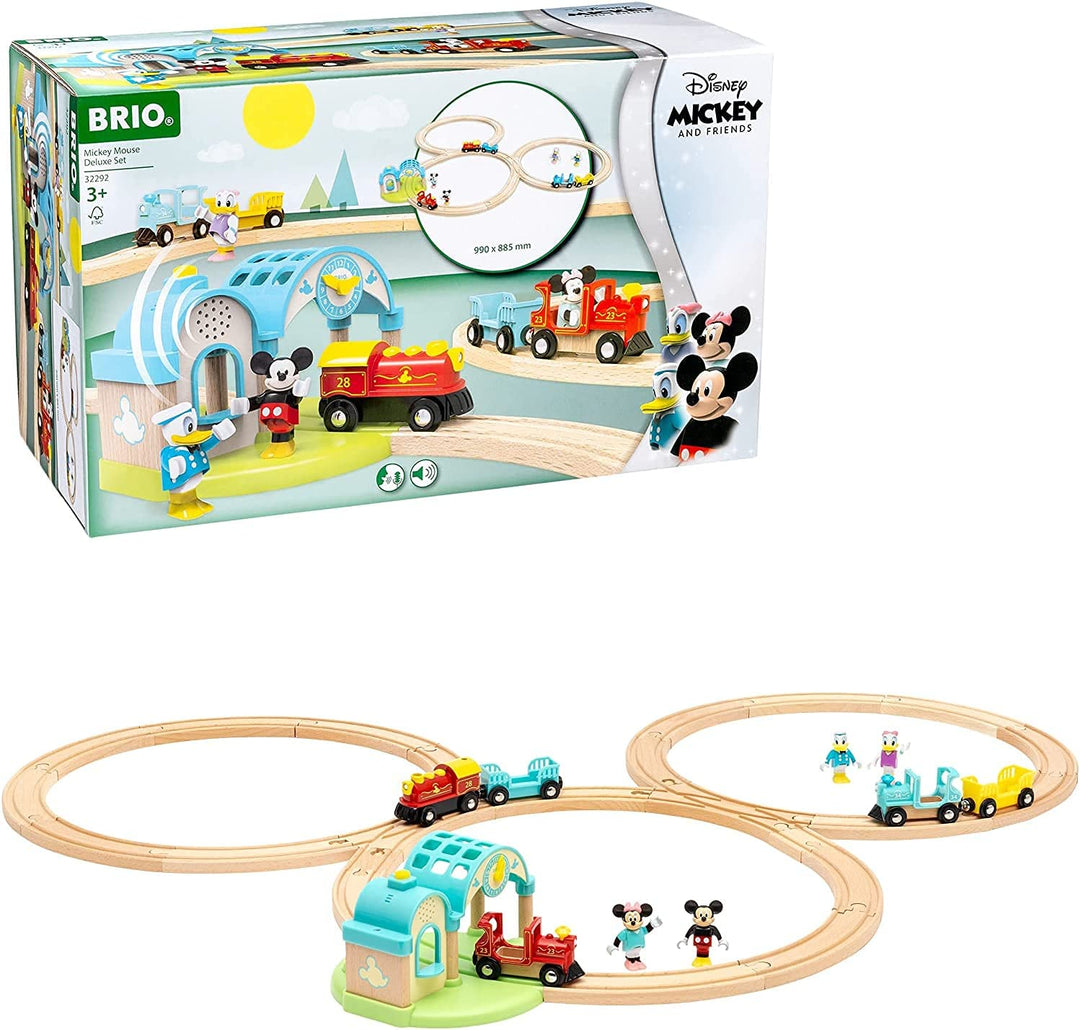 Pista De Trenes Mickey En Madera Con Sonido