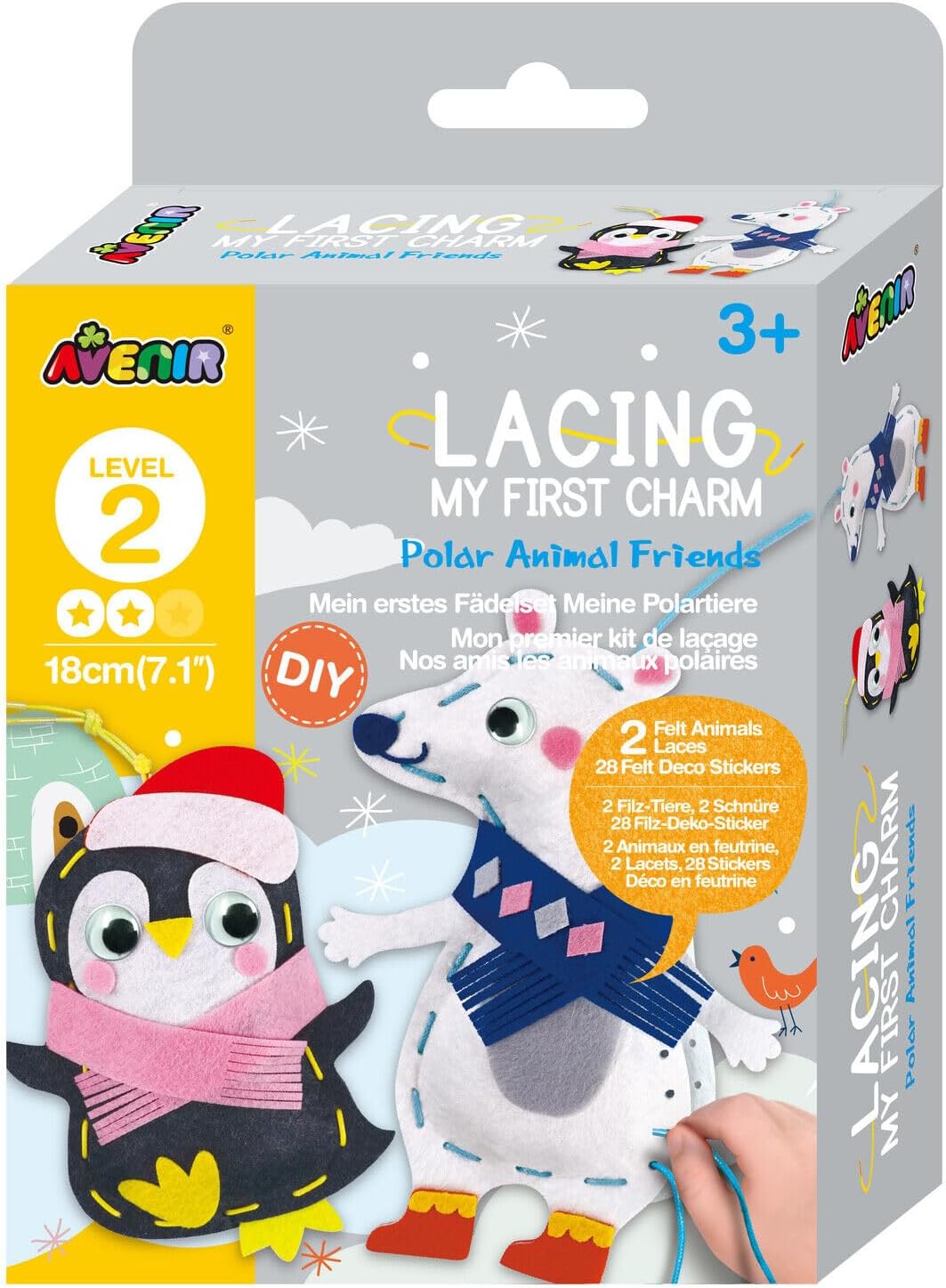 Set De Arte Y Manualidades Animales Polares Tejidos Lv2