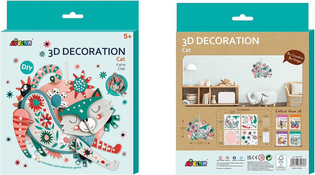 Set De Arte Y Manualidades Gato En 3D