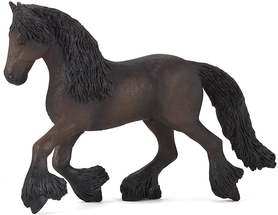 Figura Animales Caballo Frisón Pintado a Mano