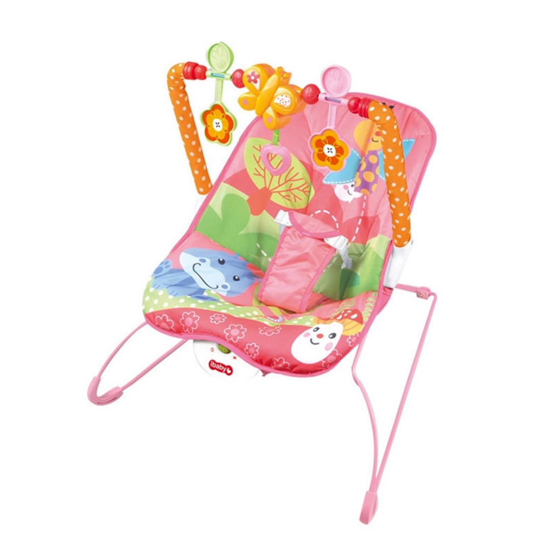 Silla Nido Rosada Con Vibración  Para Bebe