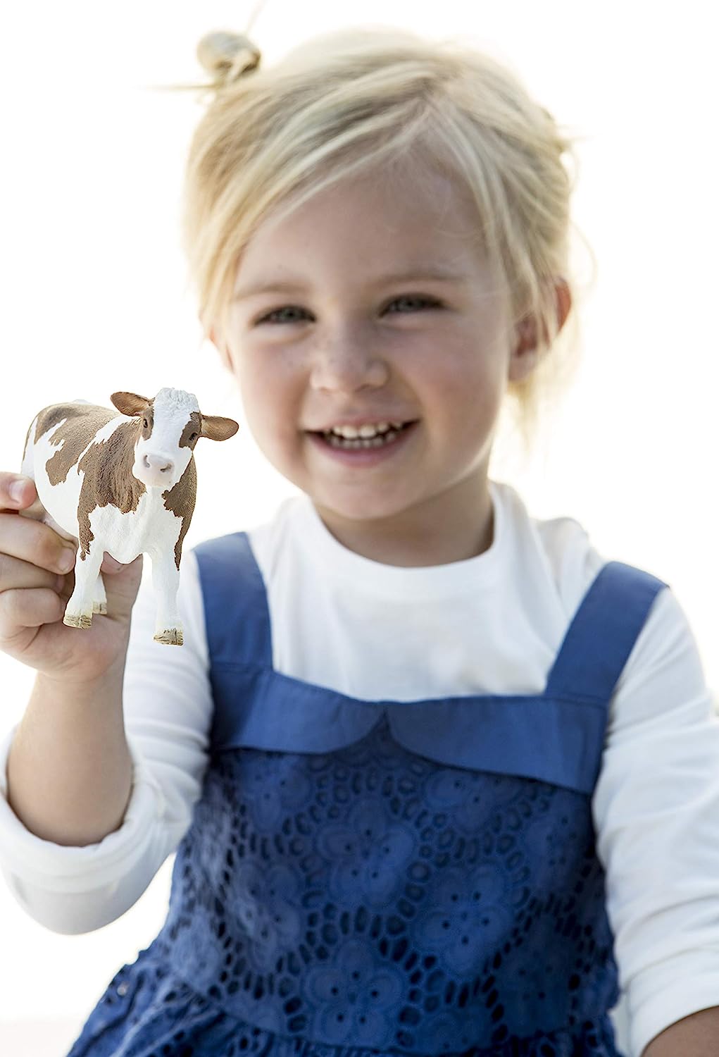 Figura Animales Vaca Fleckvieh Pintado A Mano
