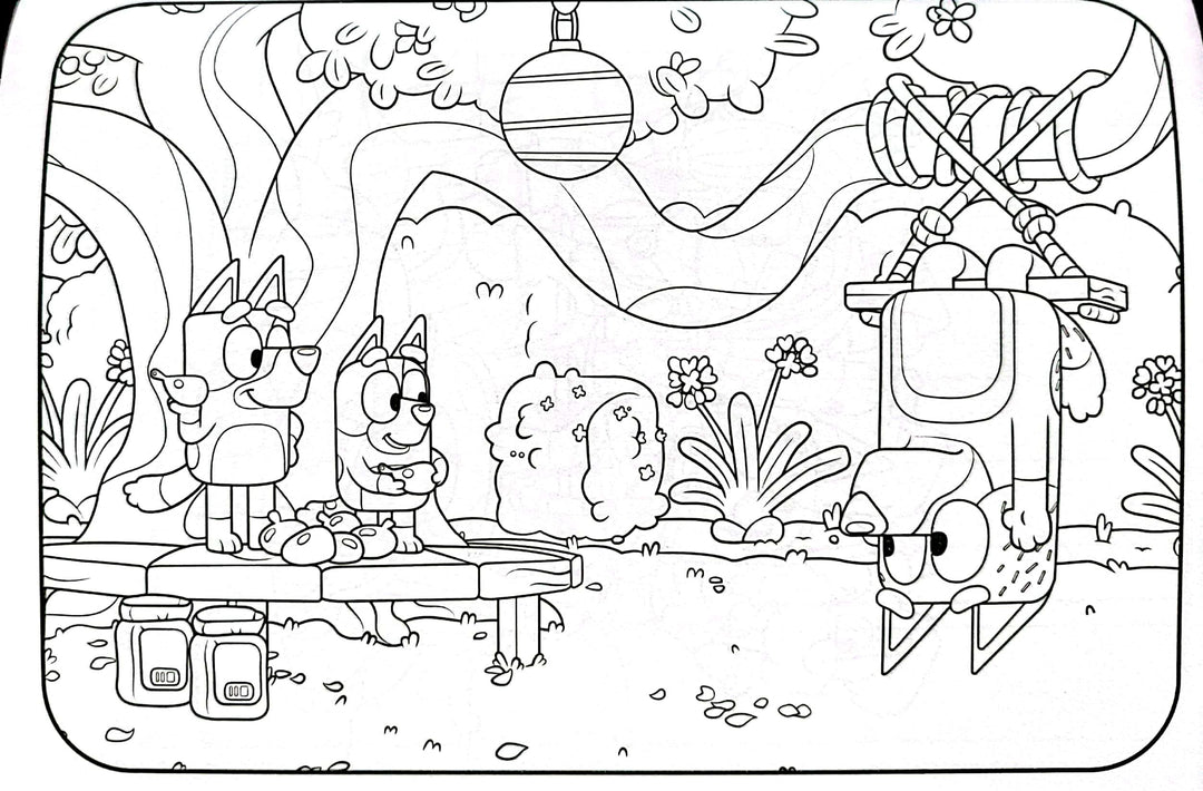 Libro Para Colorear Bluey Juegos Y Diversión
