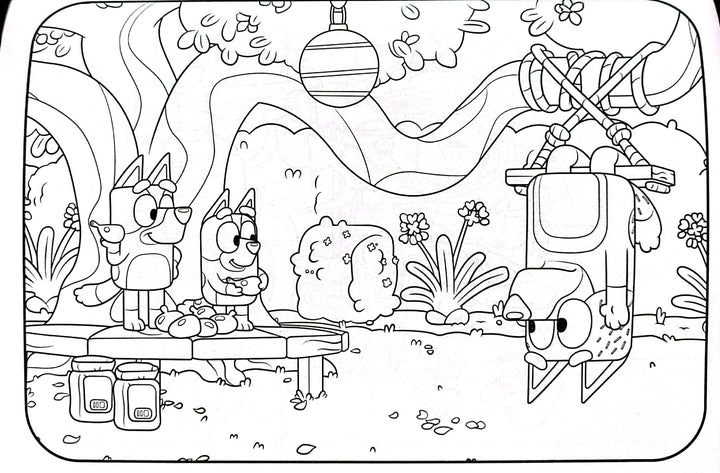 Libro Para Colorear Bluey Juegos Y Diversión