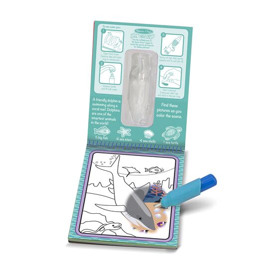 Libro para Pintar con Agua el Océano