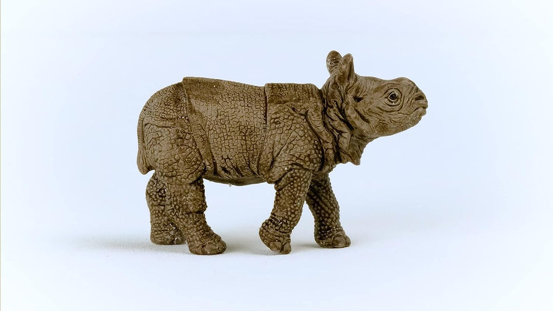 Figura Animales Cría Rinoceronte Pintado A Mano