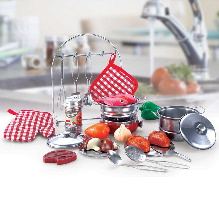 Set De Accesorios Cocina 25 Piezas Para Niños