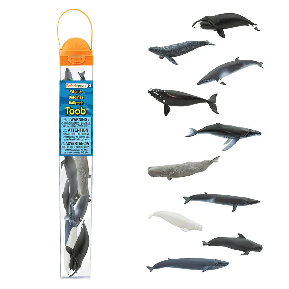 Figuras Animales Ballenas Pintado a Mano