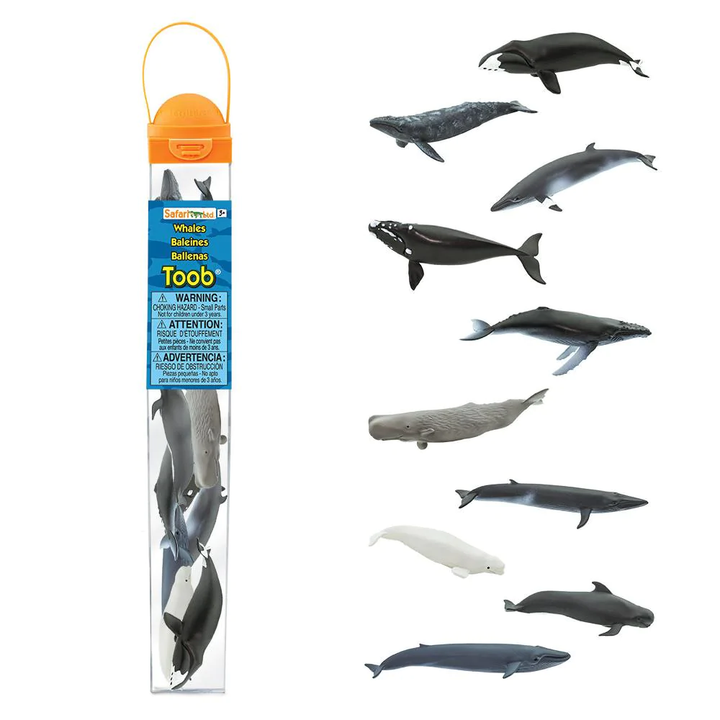 Figuras Animales Ballenas Pintado a Mano