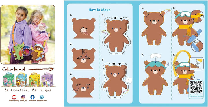 Set De Arte Y Manualidades Oso De Peluche Tejido