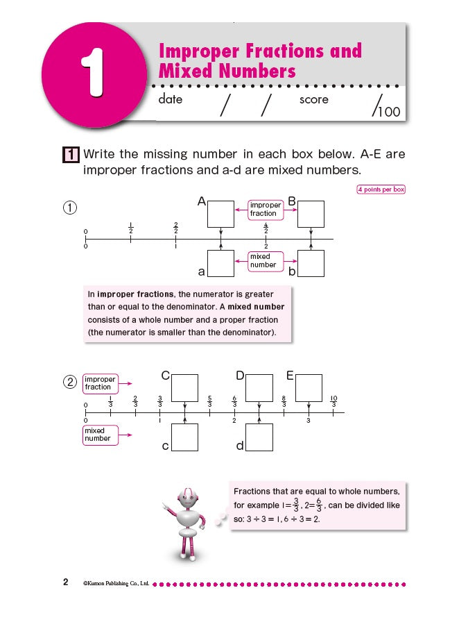 Libro Kumon Matemáticas Reducción De Fracciones En Ingles