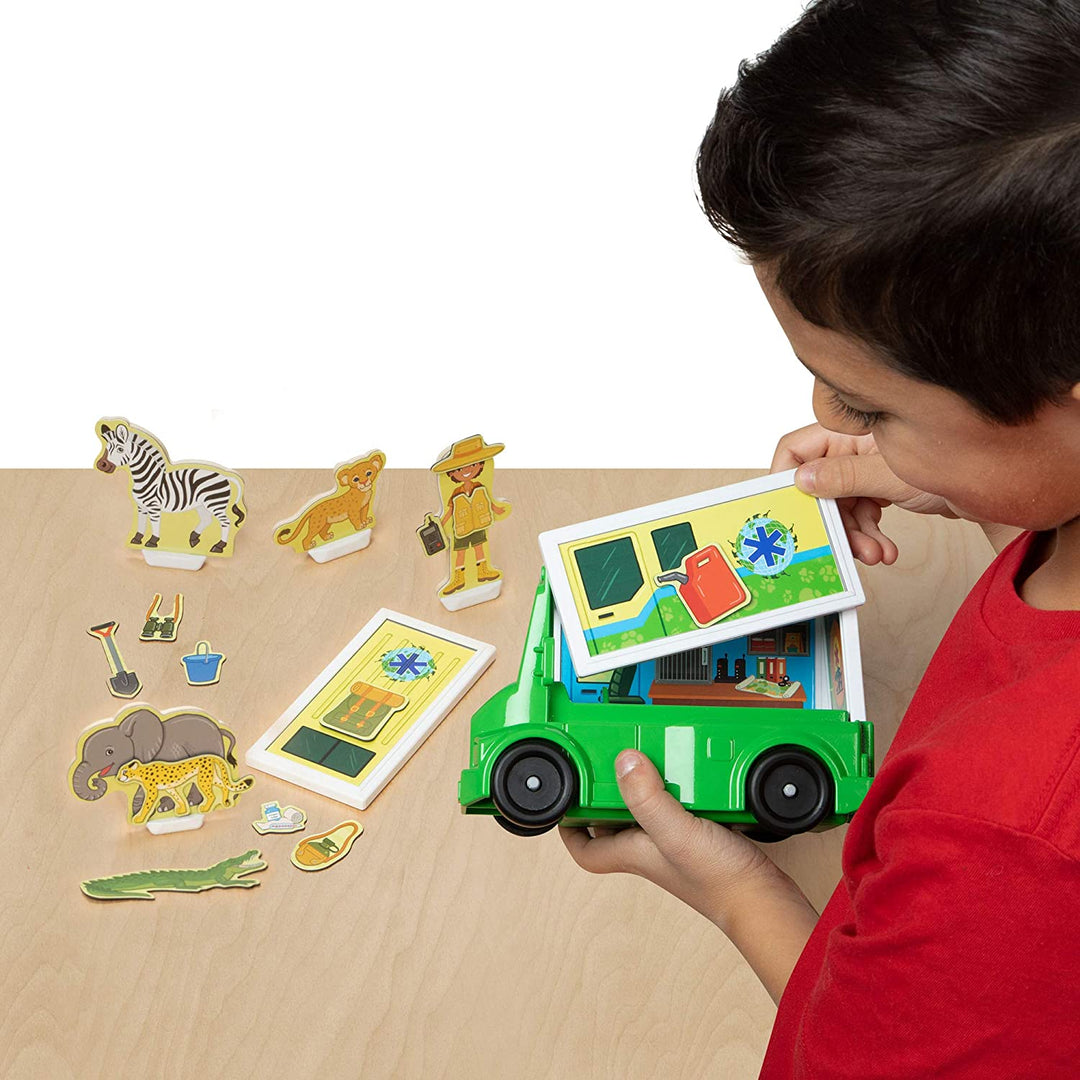 Juego Magnético Vehículo Safari Animales