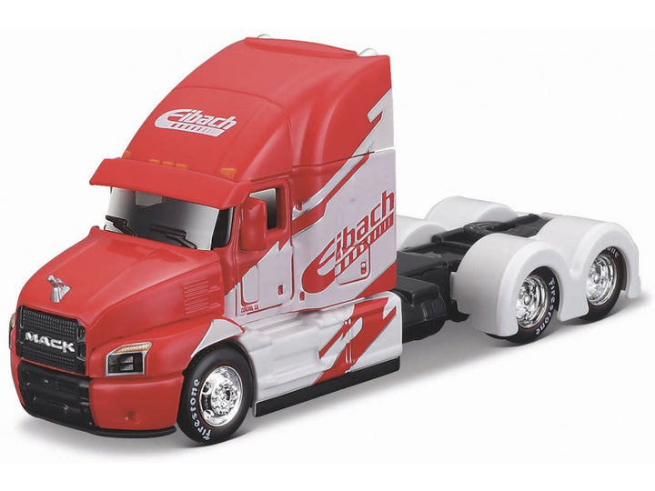 Camión A Escala 1:64 Coleccionable Edición Especial Mack Blanco Rojo
