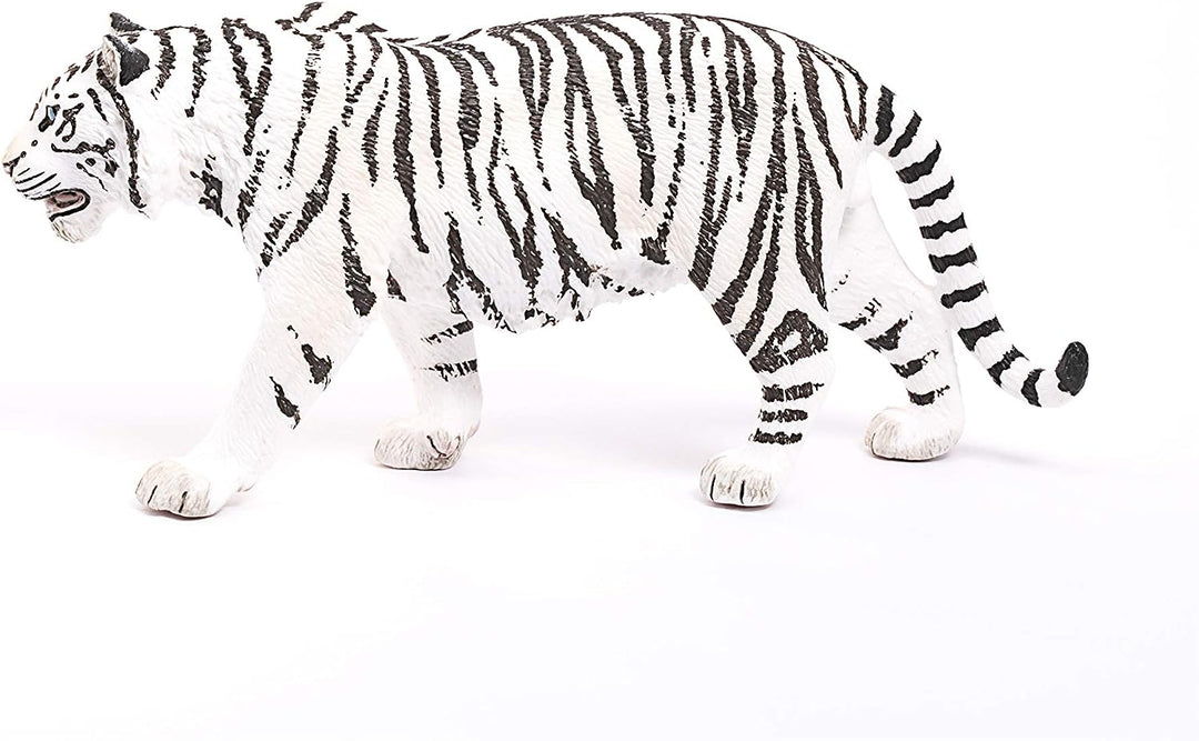 Figura Animales Tigre Blanco Pintado A Mano