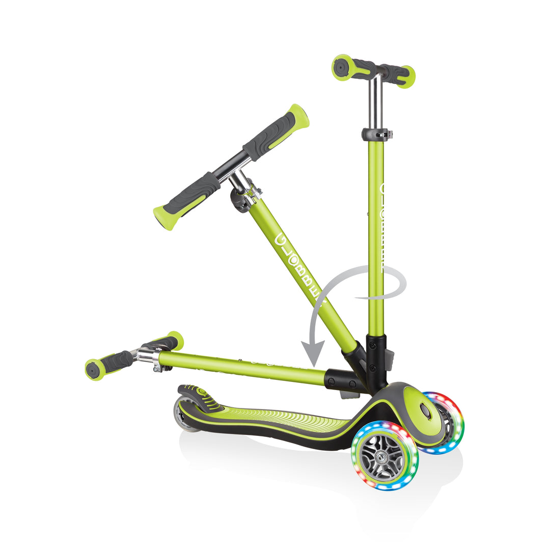 Patineta Globber Elite Con Luces Verde
