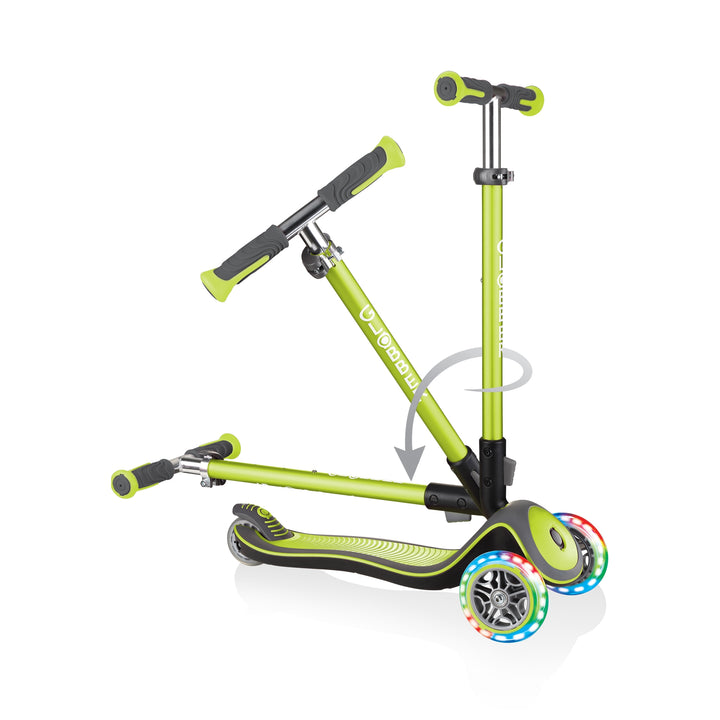 Patineta Globber Elite Con Luces Verde