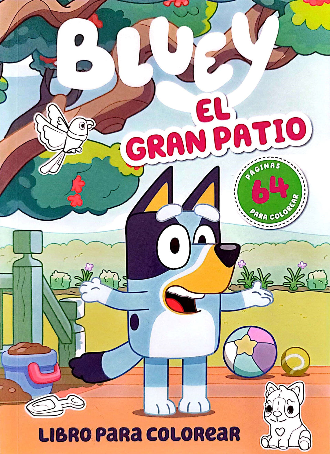 Libro Para Colorear Bluey El Gran Patio