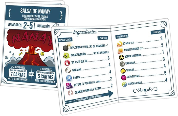 Juego De Mesa Exploding Kittens Recetas Del Desastre
