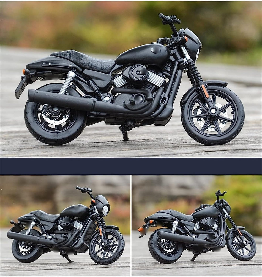 Moto A Escala 1:12 Harley Davidson Negro Motos De Colección