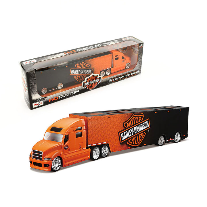Camión A Escala 1:64 Harley Davidson Edición Especial Colección Naranja