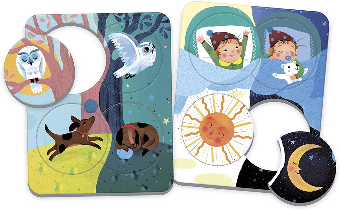 Juego Memoria Dia Y Noche Opuestos Para Niños