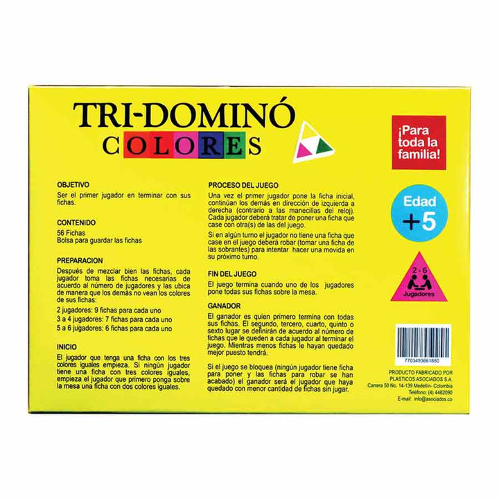 Juegos De Mesa Tridomino Color Niños Adultos