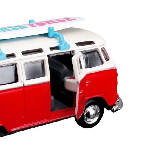 Furgoneta Volkswagen Van Samba Rojo De Coleccion
