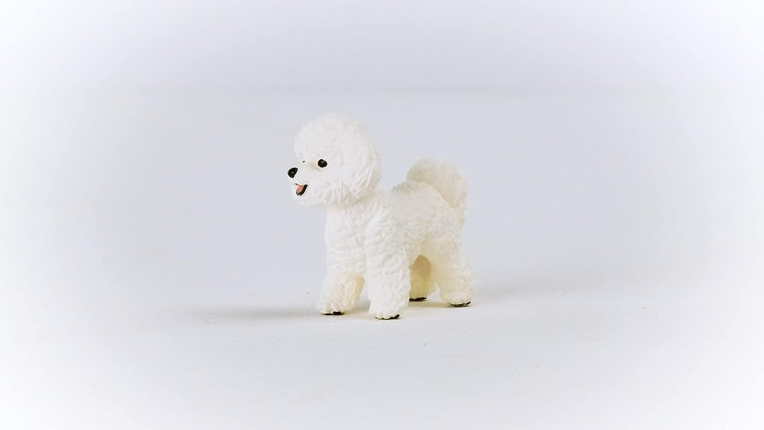 Figura Animales Perro Bichon Frise Pintado A Mano