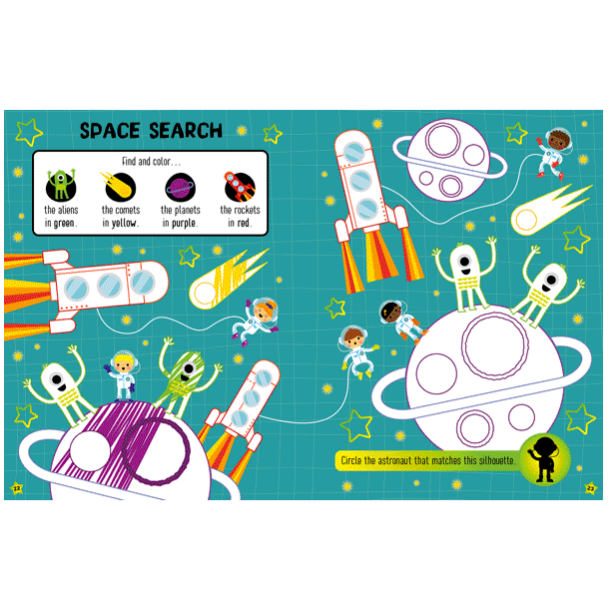 Libro De Actividades Stickers Del Espacio