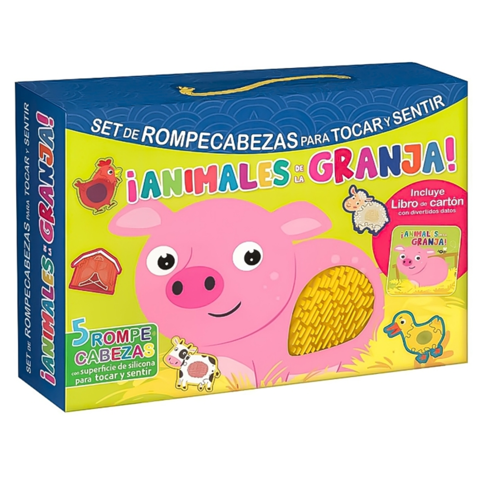 Set Libro Y Rompecabezas Sensorial La Granja