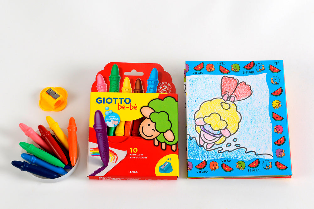 Caja 10 Crayolas Giotto Bebe Arte
