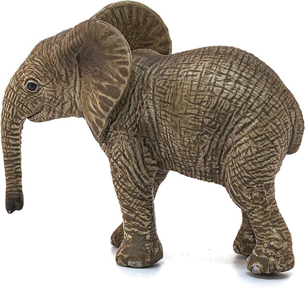 Figura Animales Cria Elefante Africano  Pintado A Mano