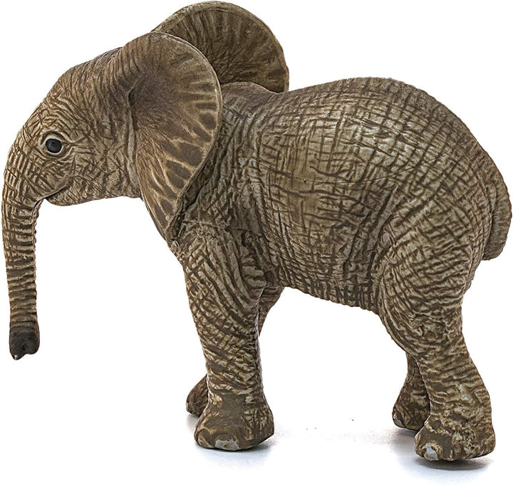 Figura Animales Cria Elefante Africano  Pintado A Mano