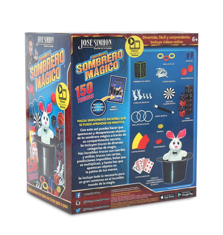 Set de Magia Sombrero Mágico 150 Trucos