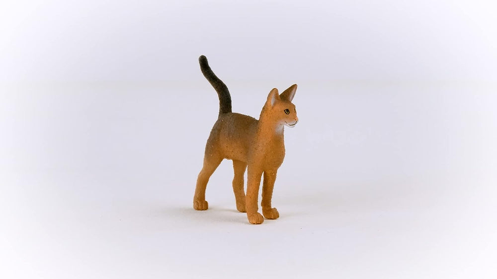 Figura Animales Gato Abisinio Pintado A Mano